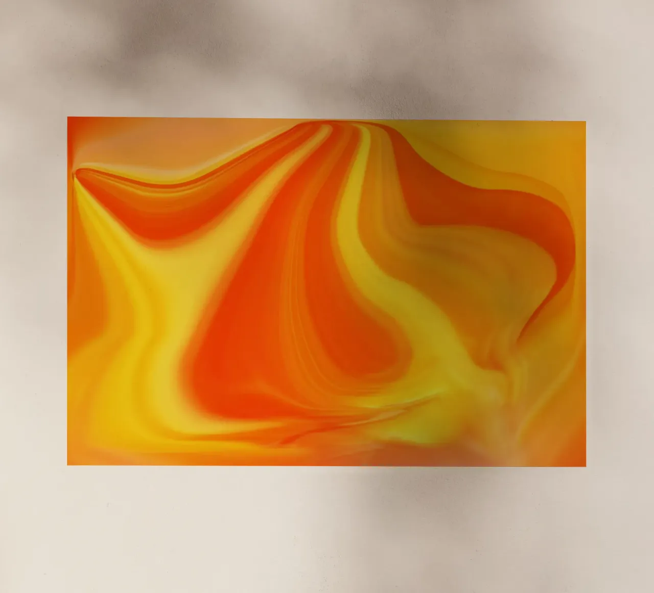 Abstraktes dynamisches Muster in gelb, orange und rot. Backlit Folie von Something for you