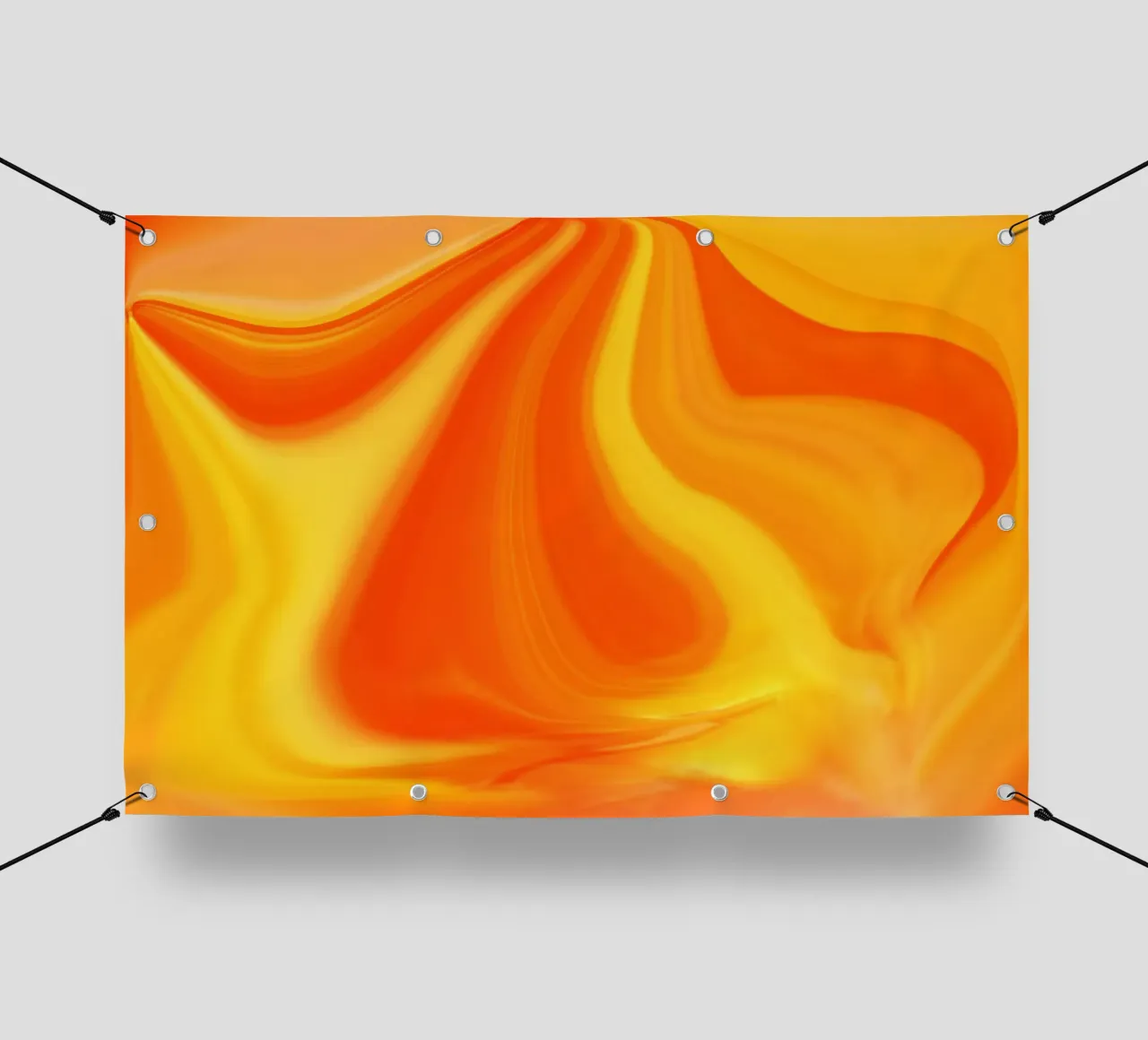 Abstraktes dynamisches Muster in gelb, orange und rot. PVC Plane von Something for you