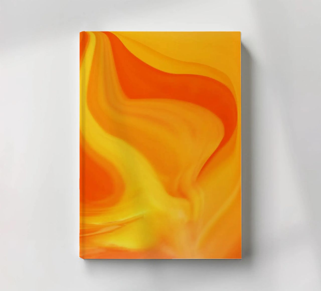 Abstract dynamic pattern in yellow, orange and red. notebook by Something for you