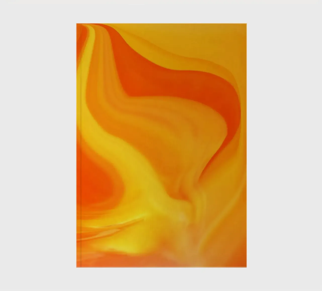 Motif dynamique abstrait en jaune, orange et rouge. carnet de notes de Something for you
