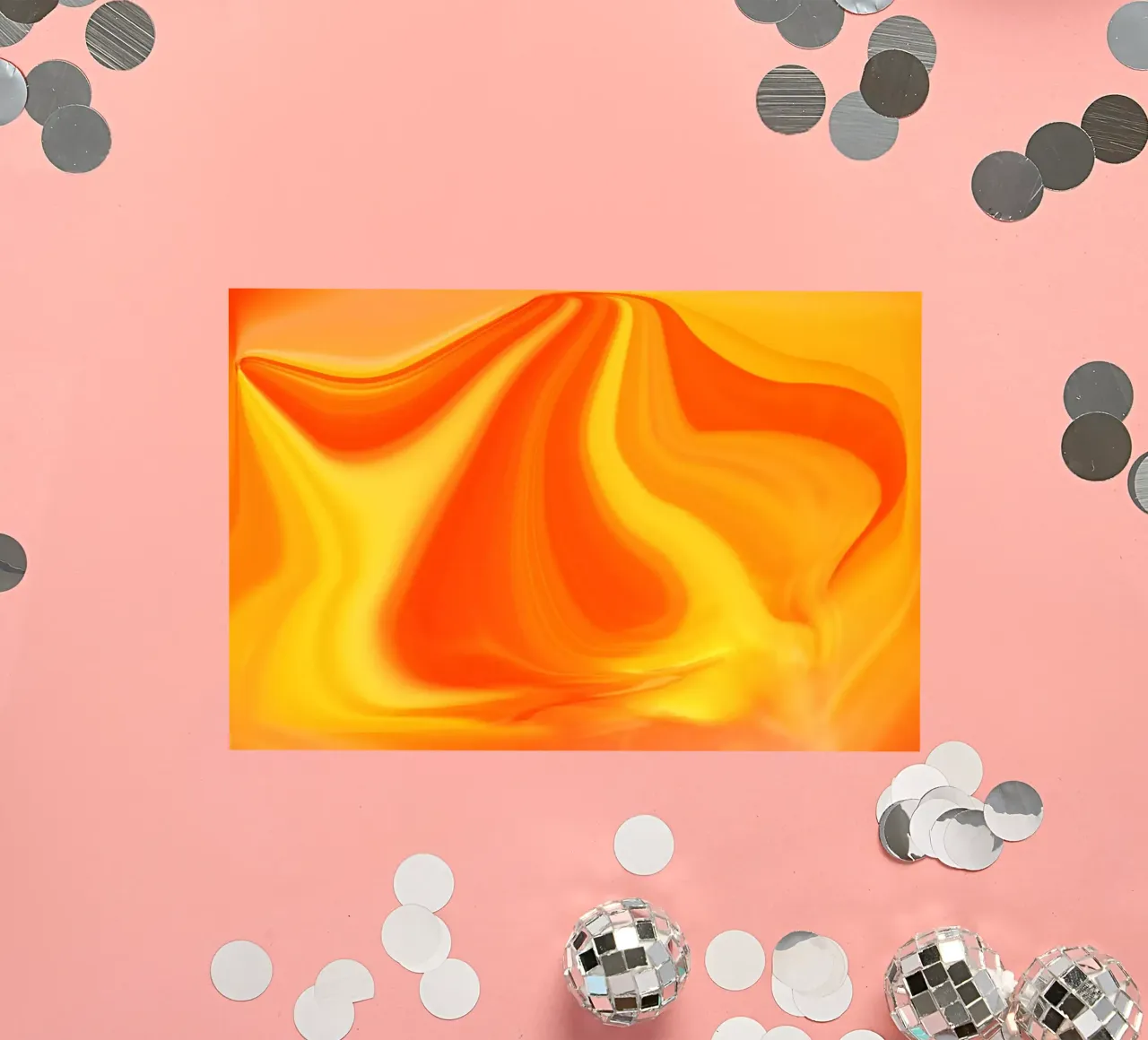 Abstract dynamic pattern in yellow, orange and red. sticker by Something for you