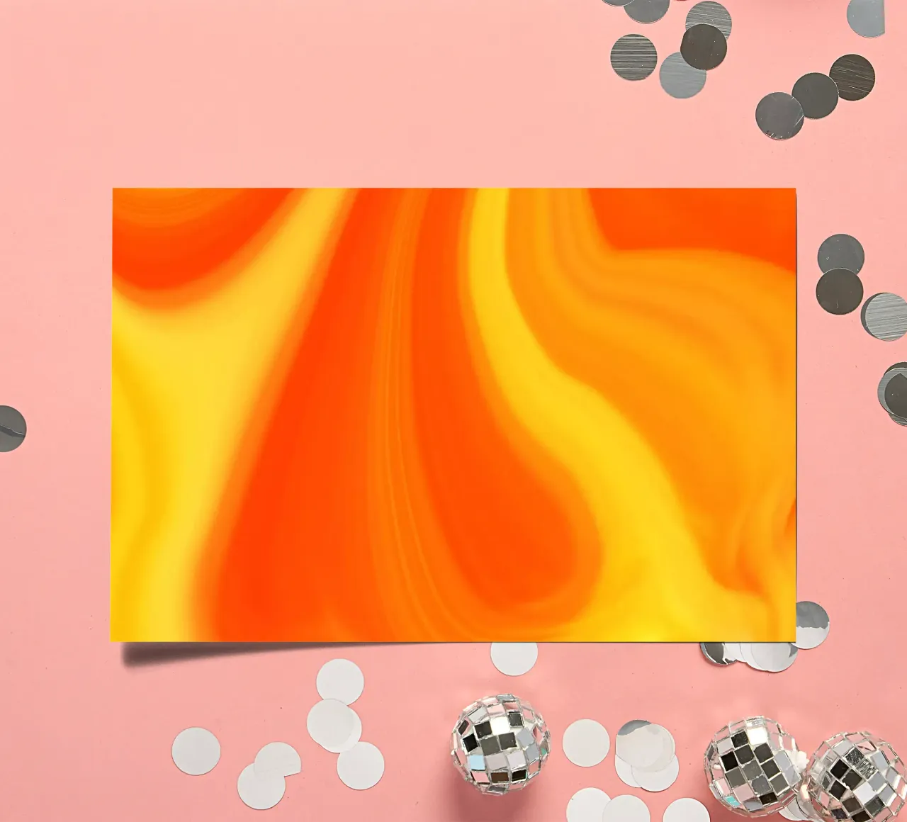 Abstract dynamic pattern in yellow, orange and red. sticker sheet by Something for you