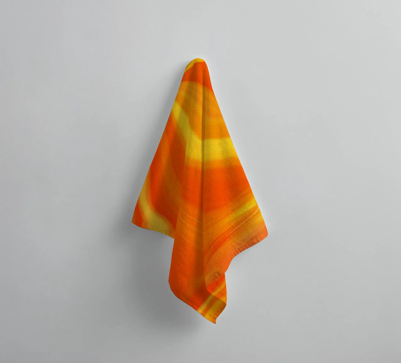Abstract dynamic pattern in yellow, orange and red. towel by Something for you