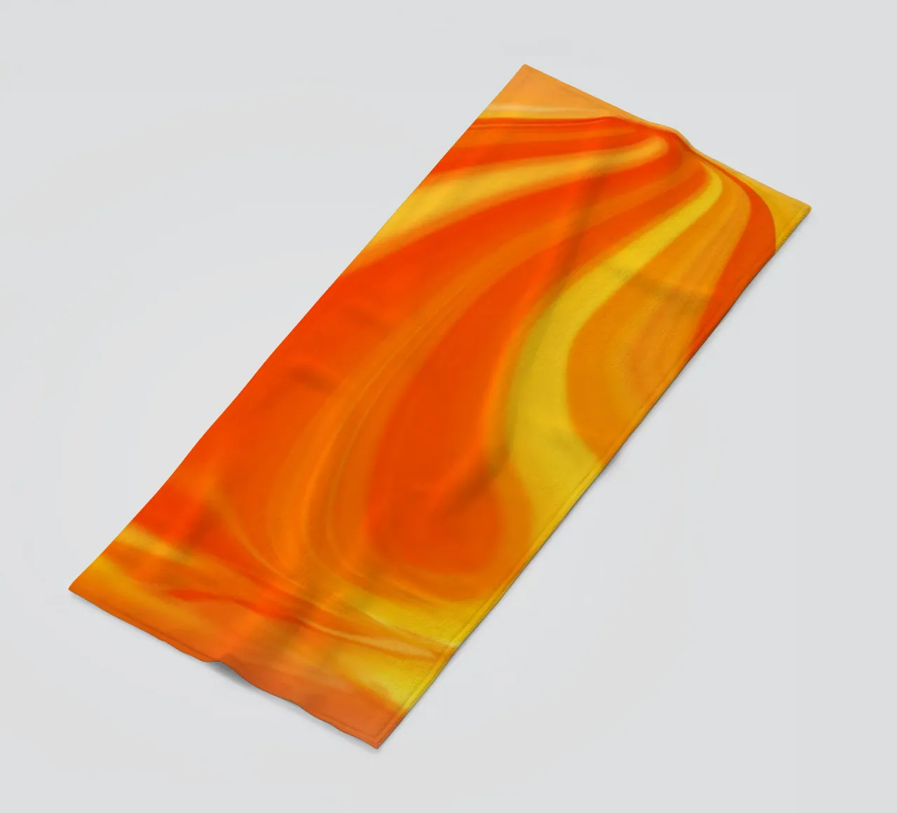 Abstract dynamic pattern in yellow, orange and red. beach towel by Something for you