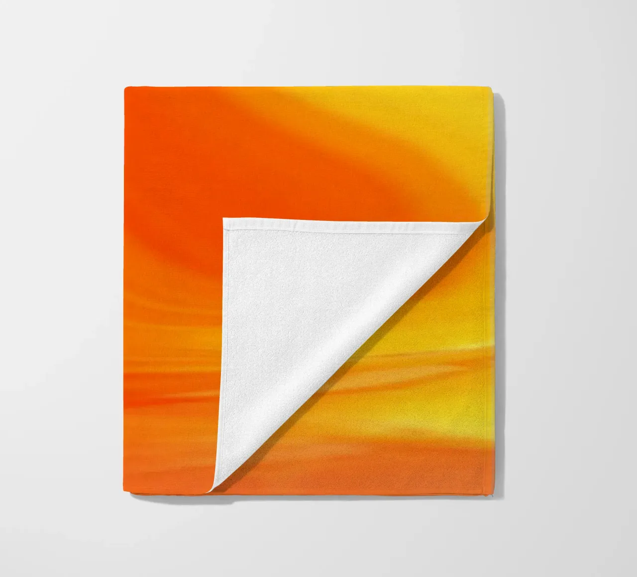 Abstract dynamic pattern in yellow, orange and red. beach towel by Something for you