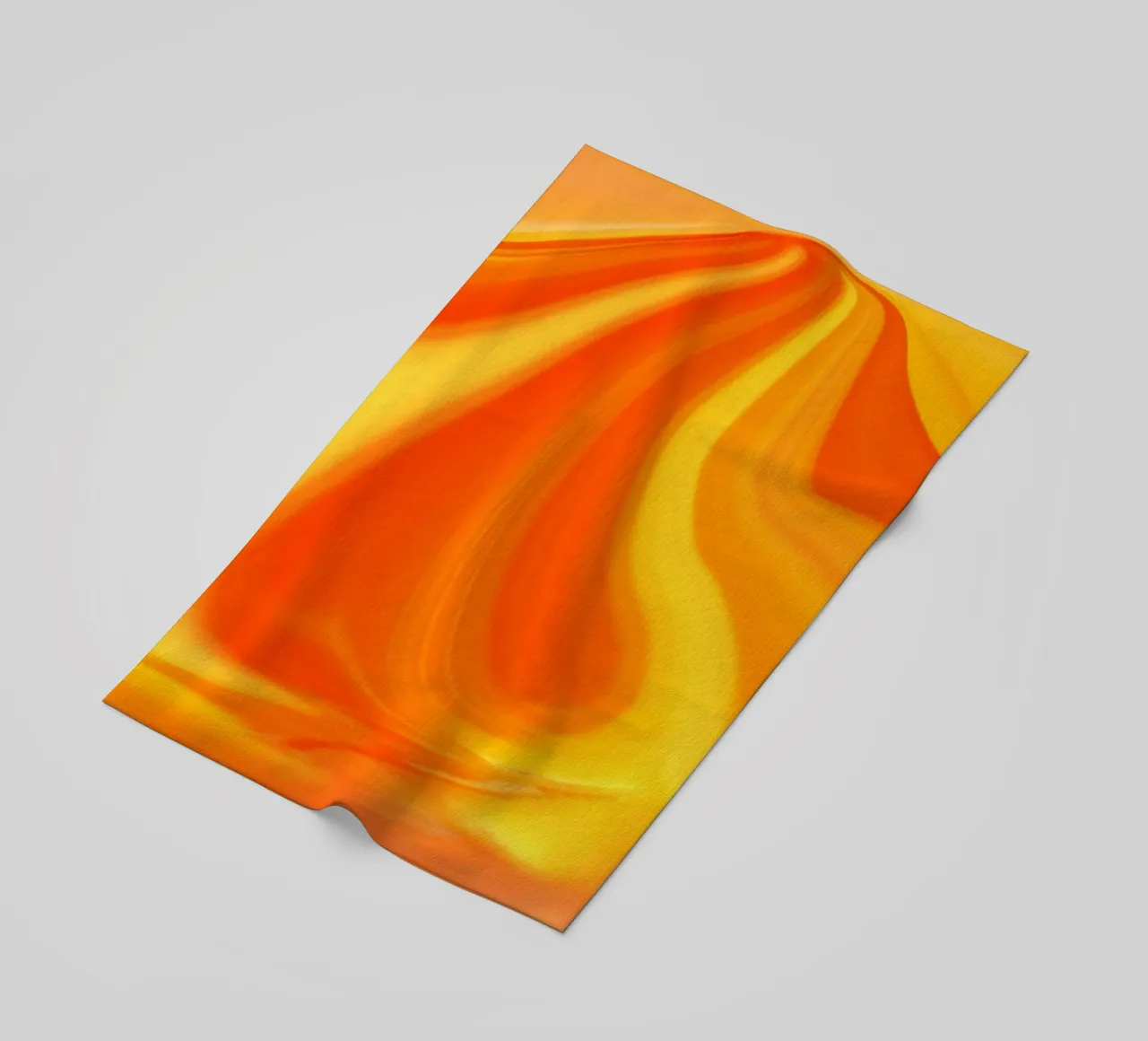 Abstract dynamic pattern in yellow, orange and red. beach towel by Something for you
