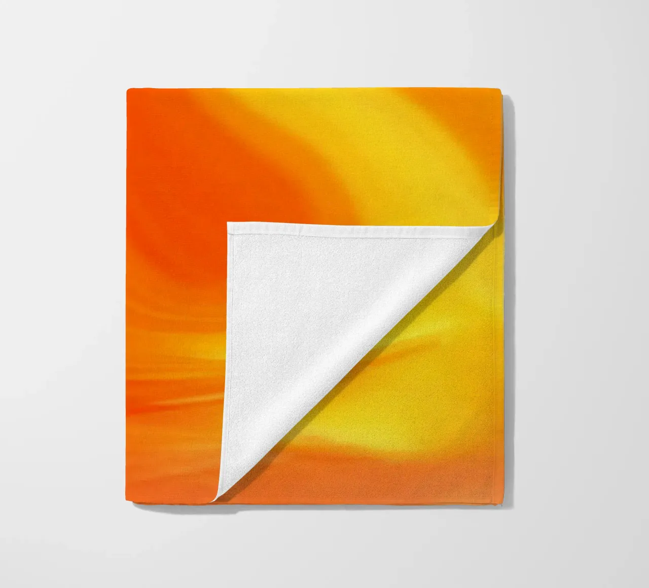Abstract dynamic pattern in yellow, orange and red. beach towel by Something for you
