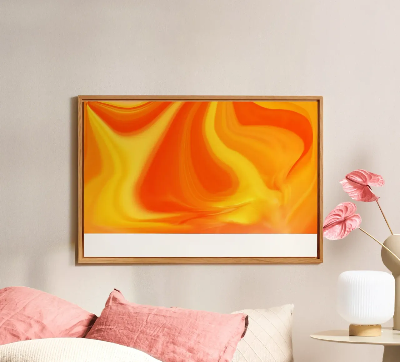 Abstract dynamic pattern in yellow, orange and red. alu-dibond by Something for you