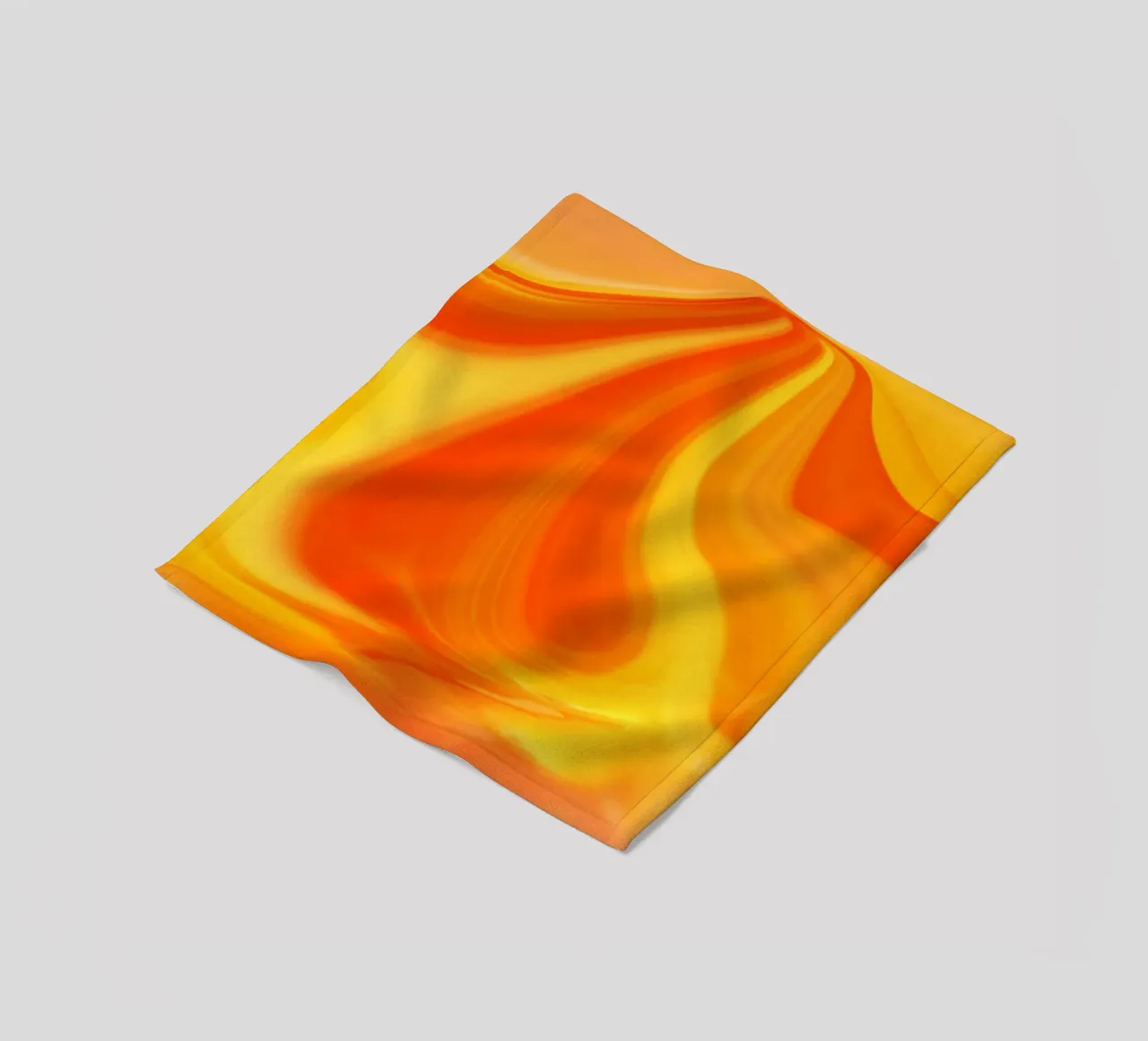 Abstraktes dynamisches Muster in gelb, orange und rot. Fleecedecke von Something for you