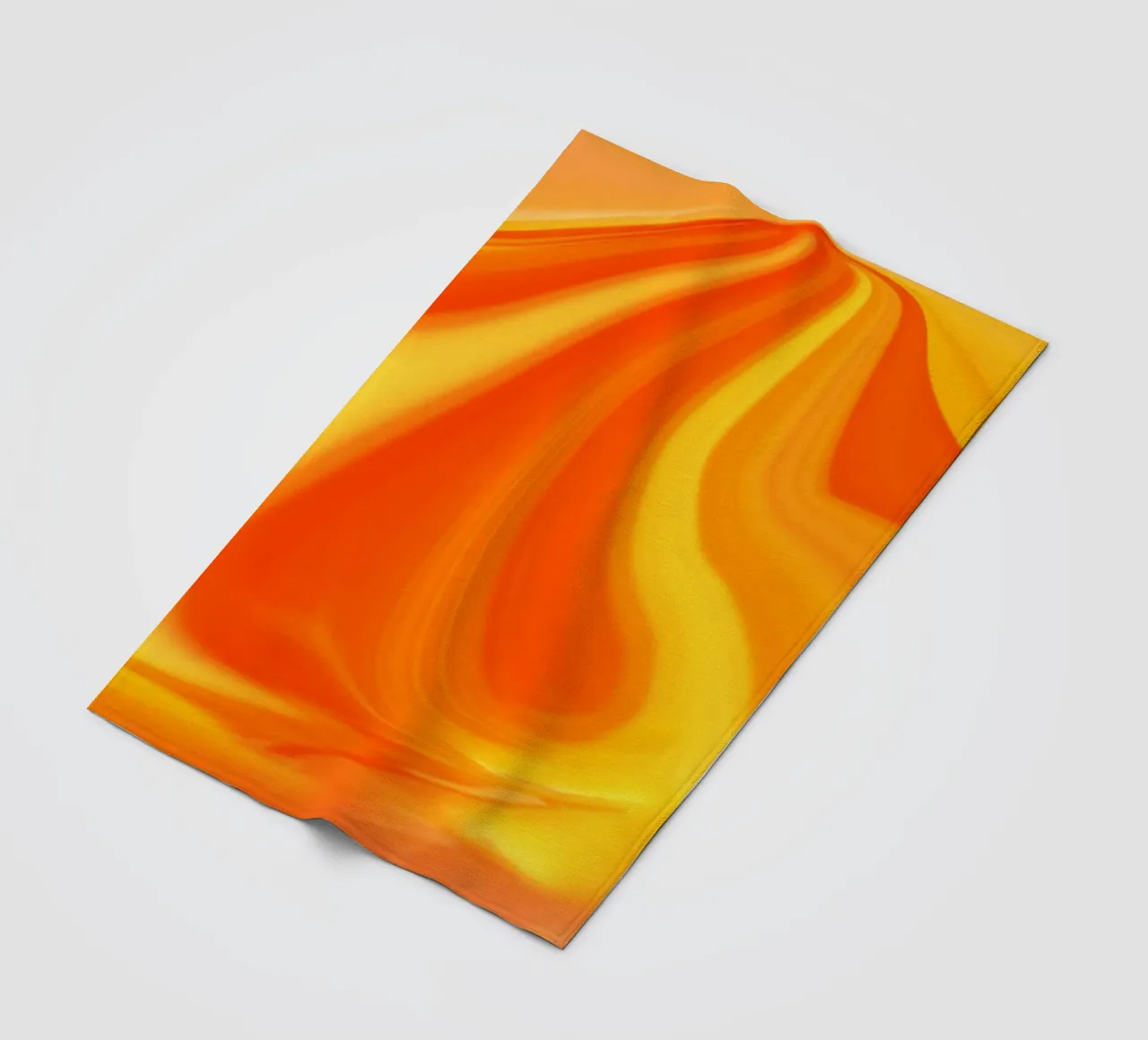 Abstraktes dynamisches Muster in gelb, orange und rot. Fleecedecke von Something for you