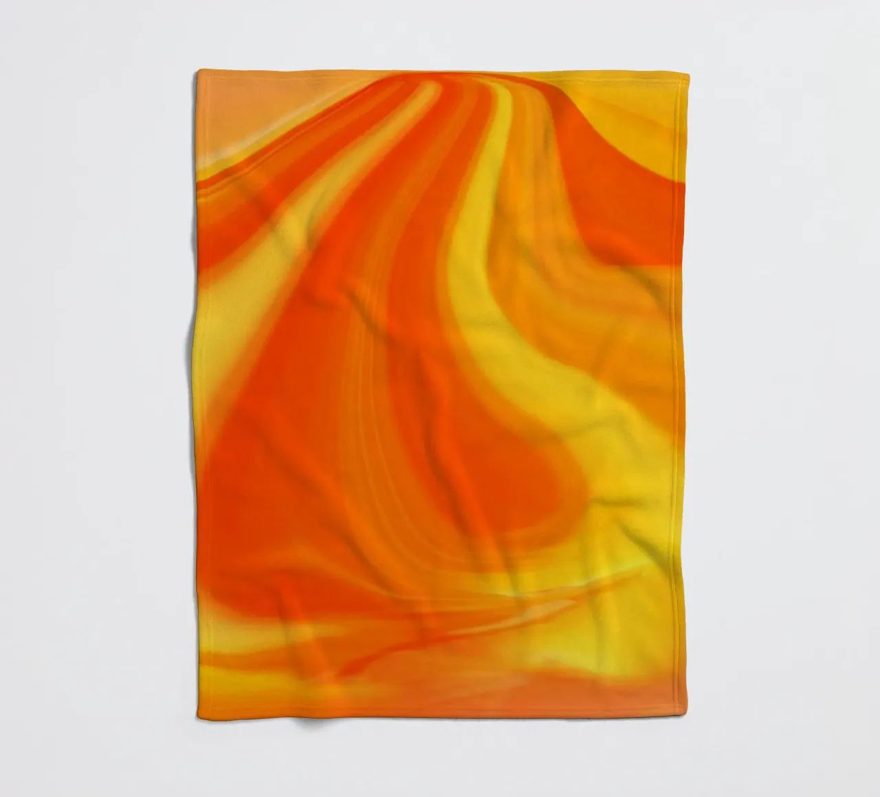 Abstraktes dynamisches Muster in gelb, orange und rot. Fleecedecke von Something for you