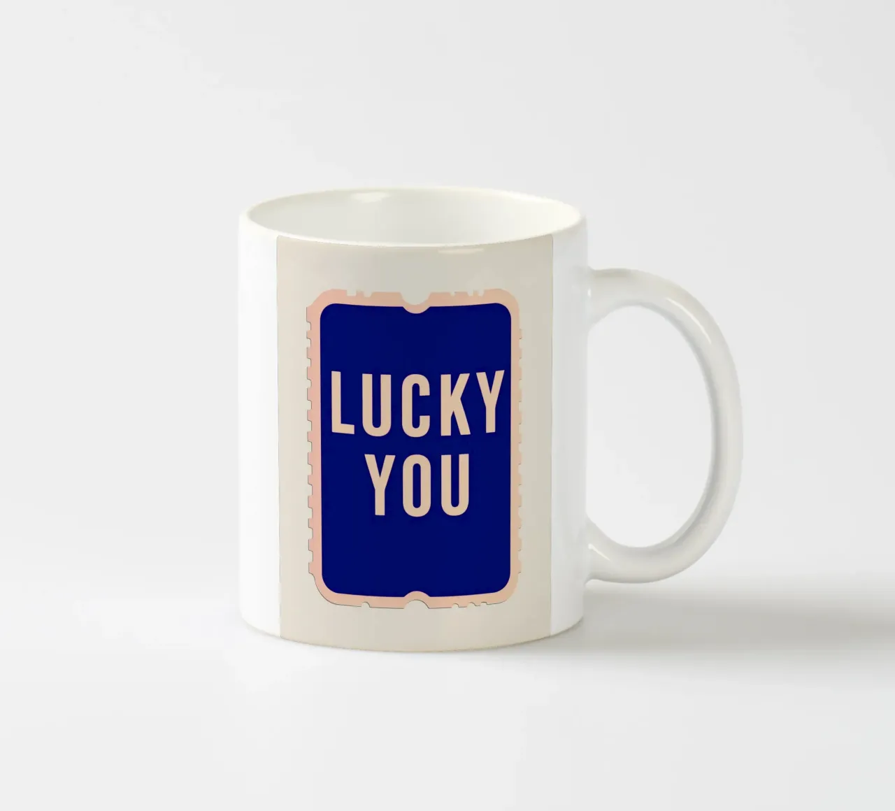 Lucky You - Biglietto dal design audace tazza in ceramica da DaarbyN
