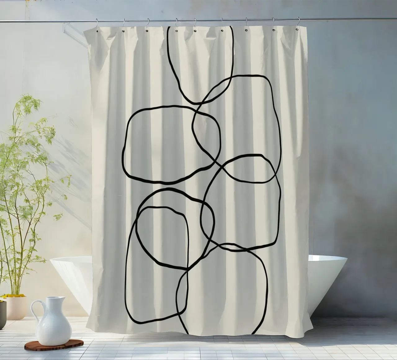 Echo Lines No 17 tenda da doccia da treechild