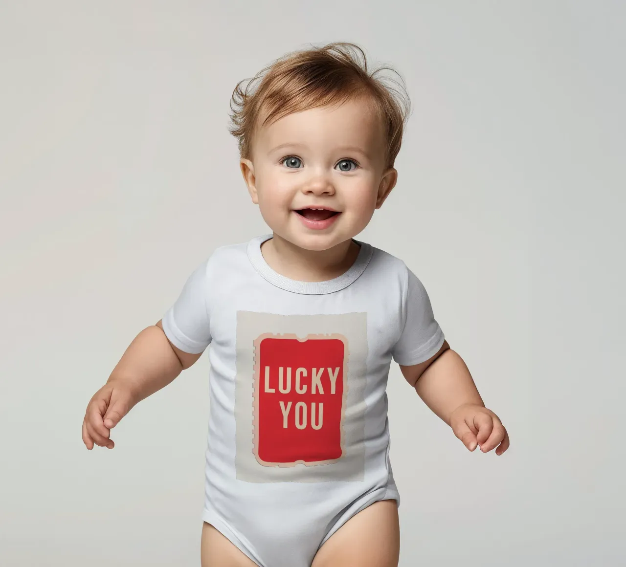 Lucky You - Biglietto dal design audace body neonato maniche corte da DaarbyN