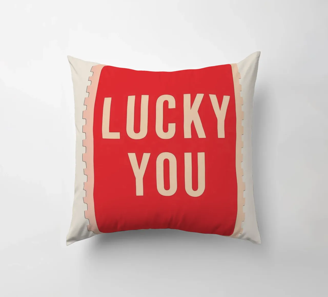 Lucky You - Biglietto dal design audace cuscino da DaarbyN