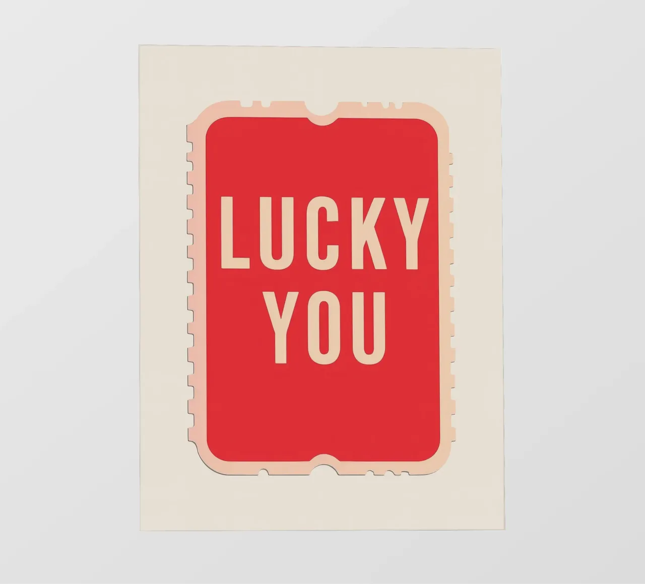 Lucky You - Biglietto dal design audace pellicola backlit da DaarbyN