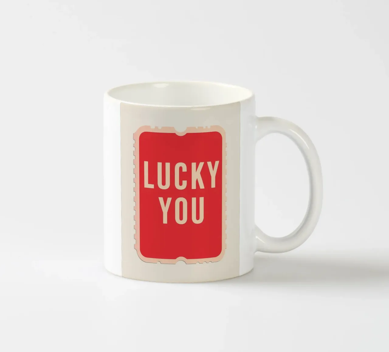 Lucky You - Biglietto dal design audace tazza in ceramica da DaarbyN