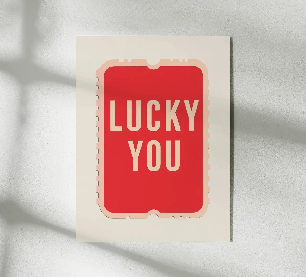 Lucky You - Biglietto dal design audace plexiglass da DaarbyN