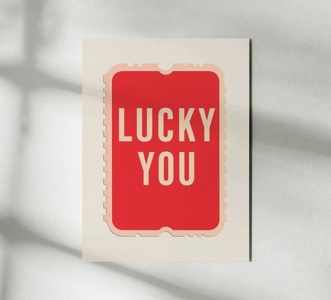 Lucky You - Biglietto dal design audace alluminio dibond da DaarbyN