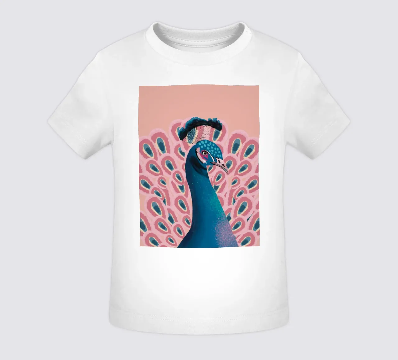 Piume di pavone maschio colorate maglietta neonato da igoshartwrks