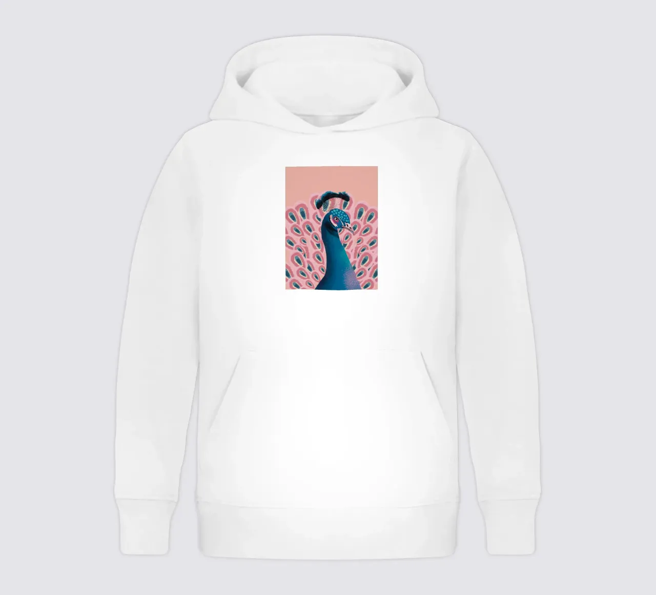 Piume di pavone maschio colorate felpa bambino con cappuccio da igoshartwrks
