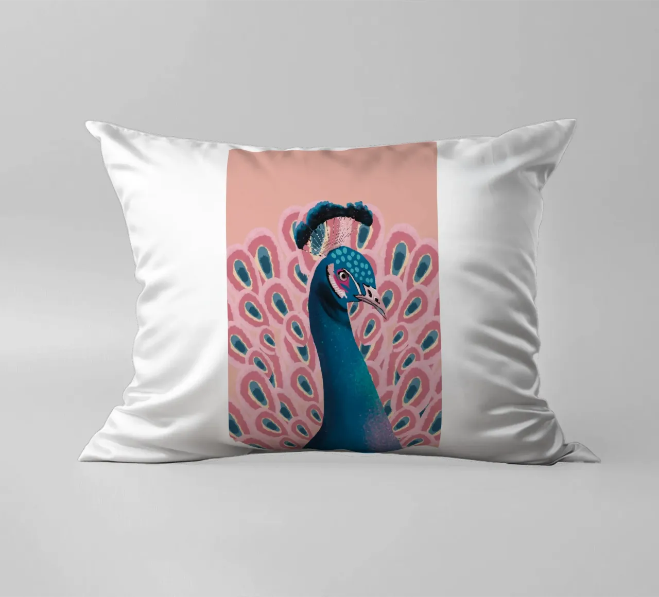 Piume di pavone maschio colorate cuscino da igoshartwrks