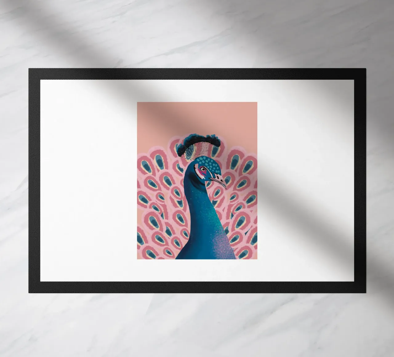 Piume di pavone maschio colorate zerbino da igoshartwrks