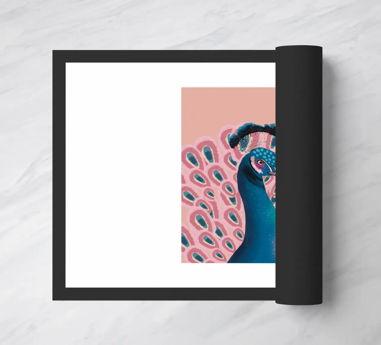 Piume di pavone maschio colorate zerbino da igoshartwrks
