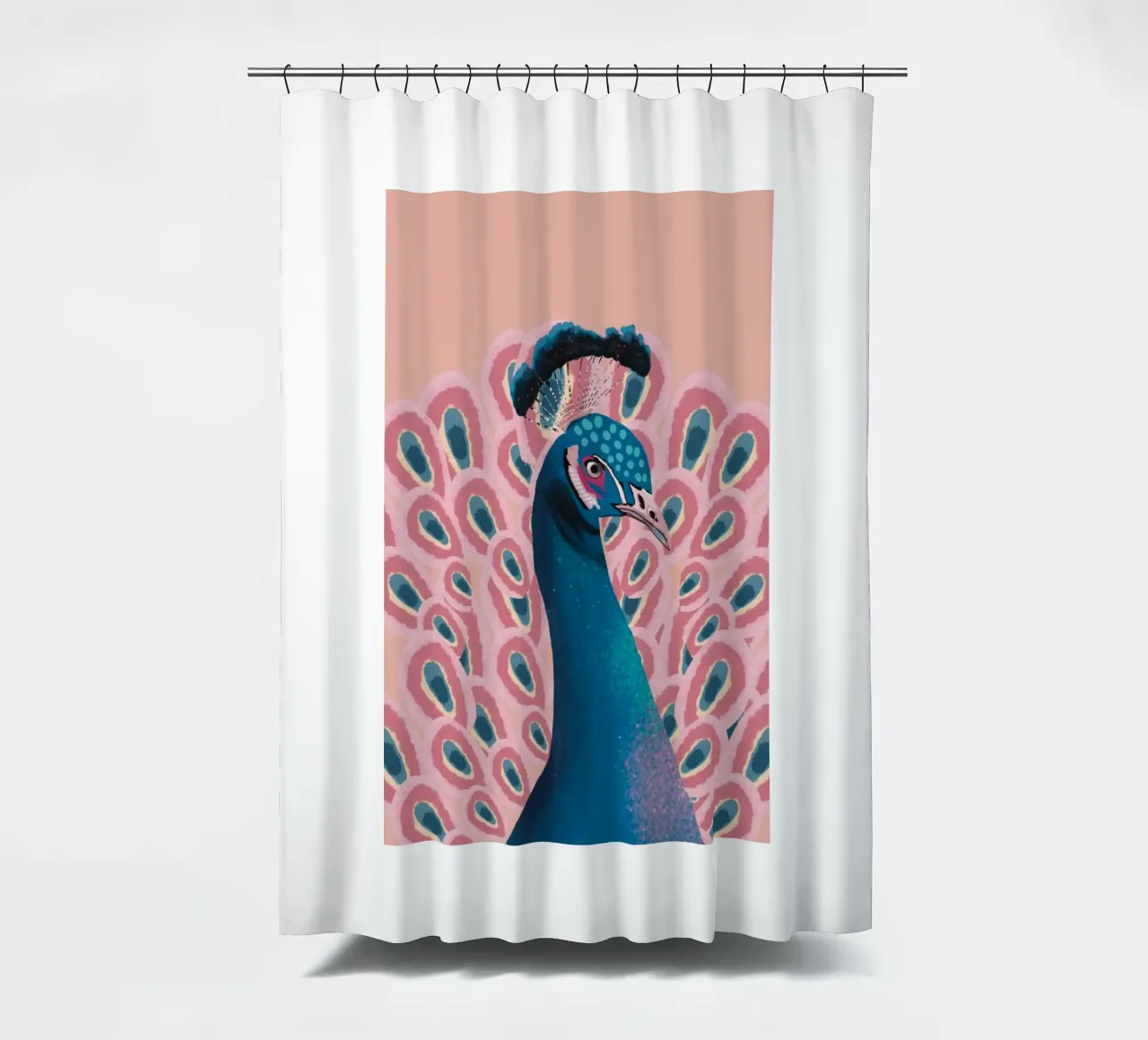Piume di pavone maschio colorate tenda da doccia da igoshartwrks