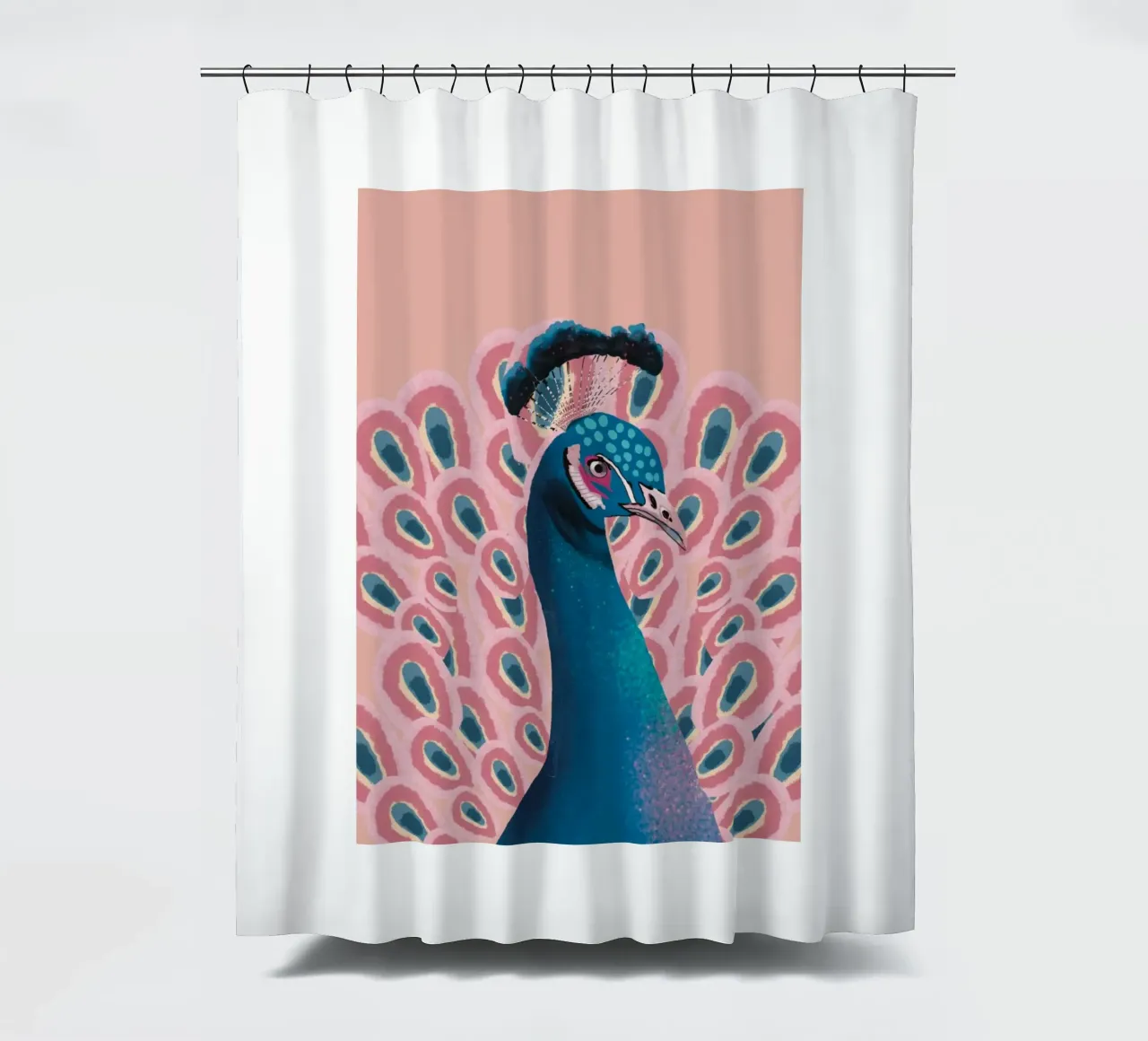 Piume di pavone maschio colorate tenda da doccia da igoshartwrks