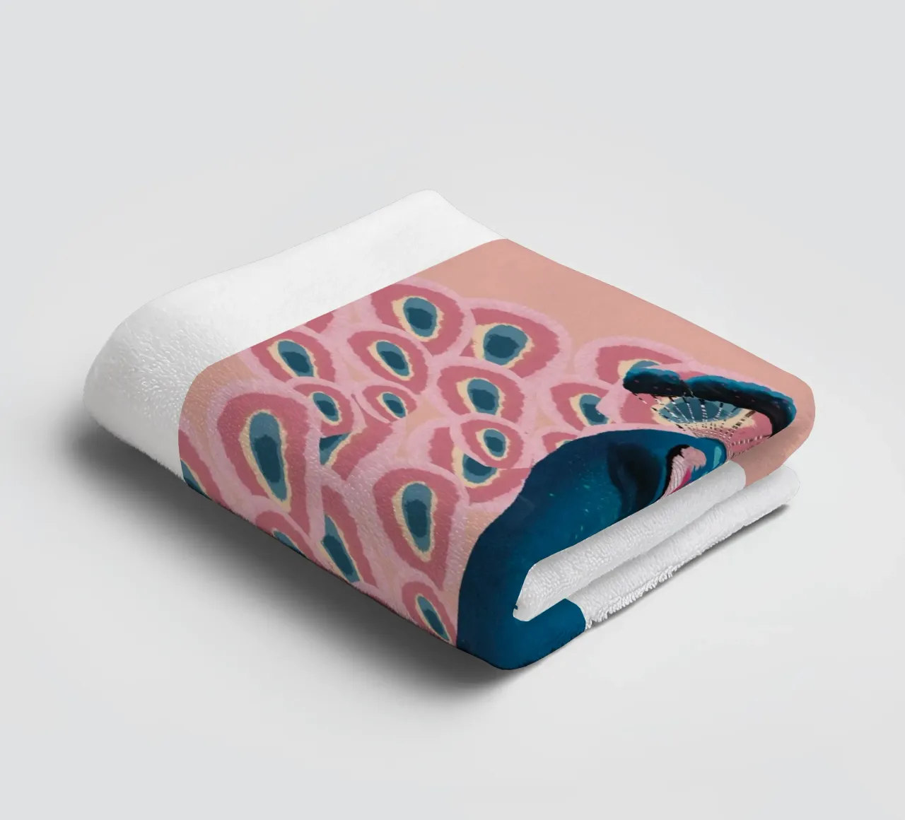 Piume di pavone maschio colorate asciugamano da bagno da igoshartwrks