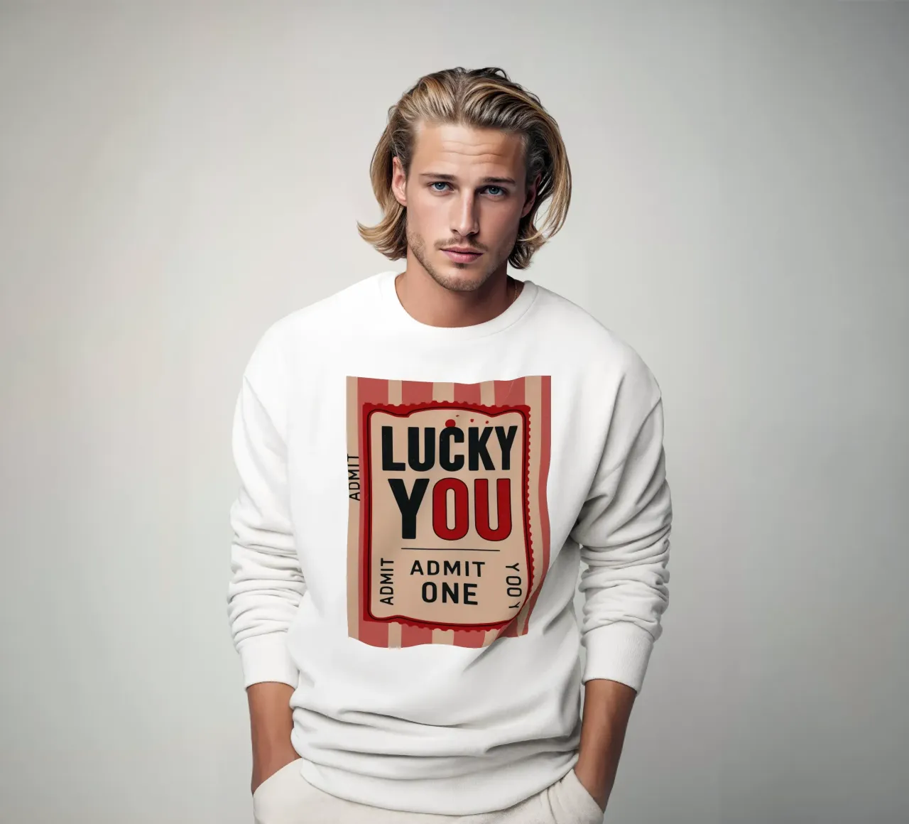 Lucky You - Ammissione di un biglietto d'epoca felpa da DaarbyN