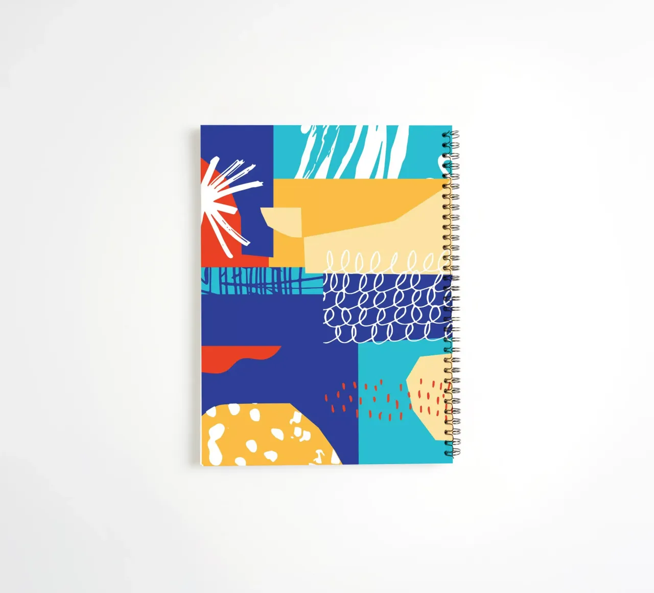 Contemporary Shape and Colour spiral notebook by Kim Hubball Studio
