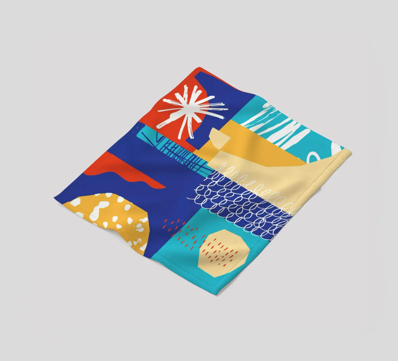 Contemporary Shape and Colour fleece blanket by Kim Hubball Studio