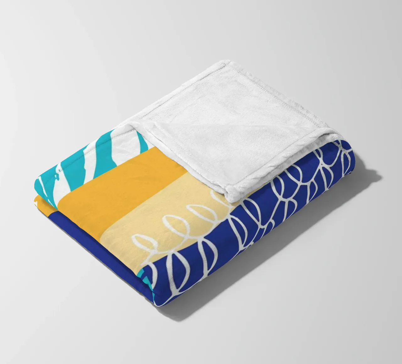 Contemporary Shape and Colour fleece blanket by Kim Hubball Studio
