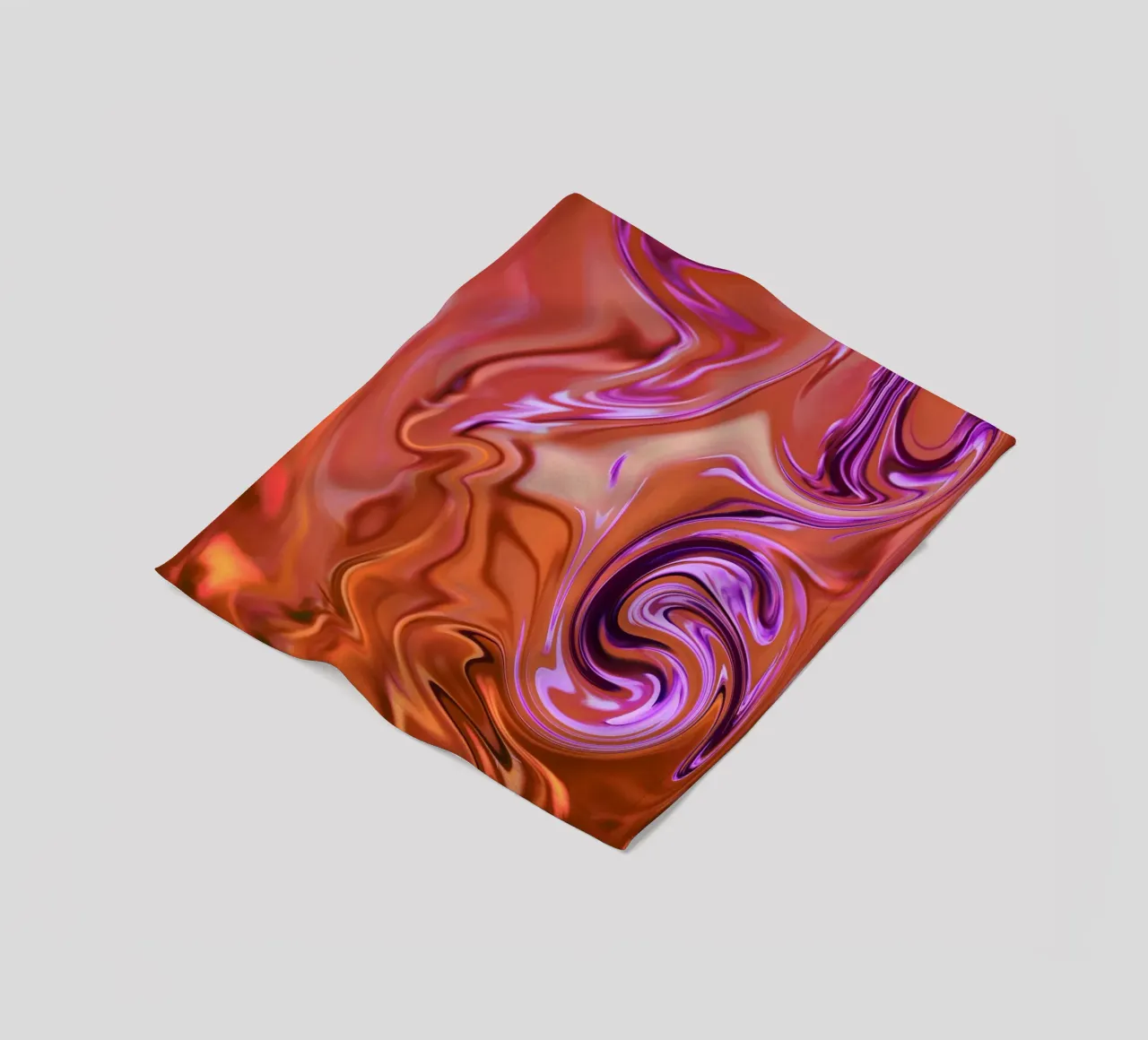 Motivo dinamico astratto in arancione, marrone e viola coperta in pile da Something for you