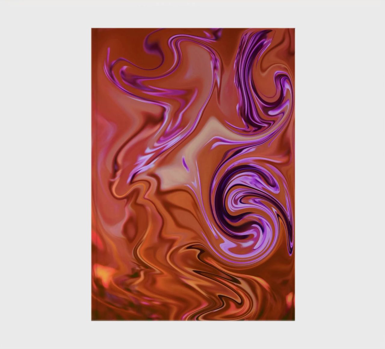 Abstract dynamic pattern in orange, brown and purple notebook by Something for you