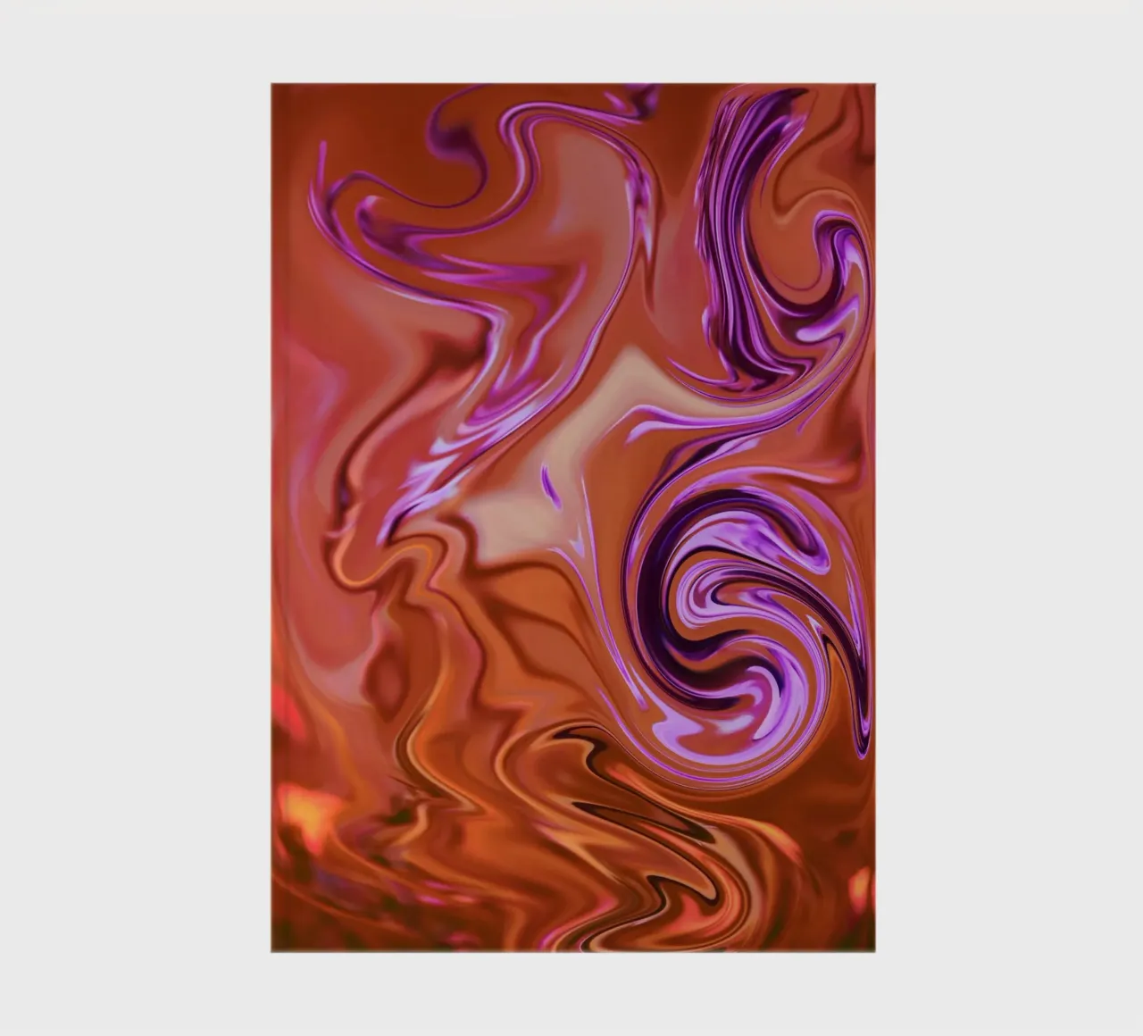 Motif dynamique abstrait en orange, marron et violet carnet de notes de Something for you