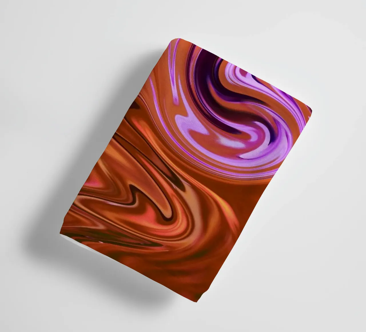 Abstract dynamic pattern in orange, brown and purple towel by Something for you