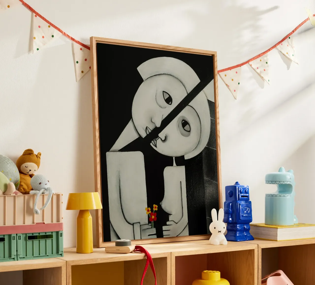 Couple acrylic glass by Leslie Greenrod