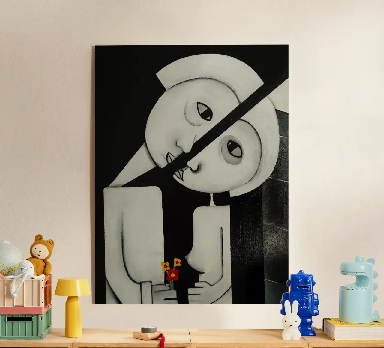 Couple acrylic glass by Leslie Greenrod