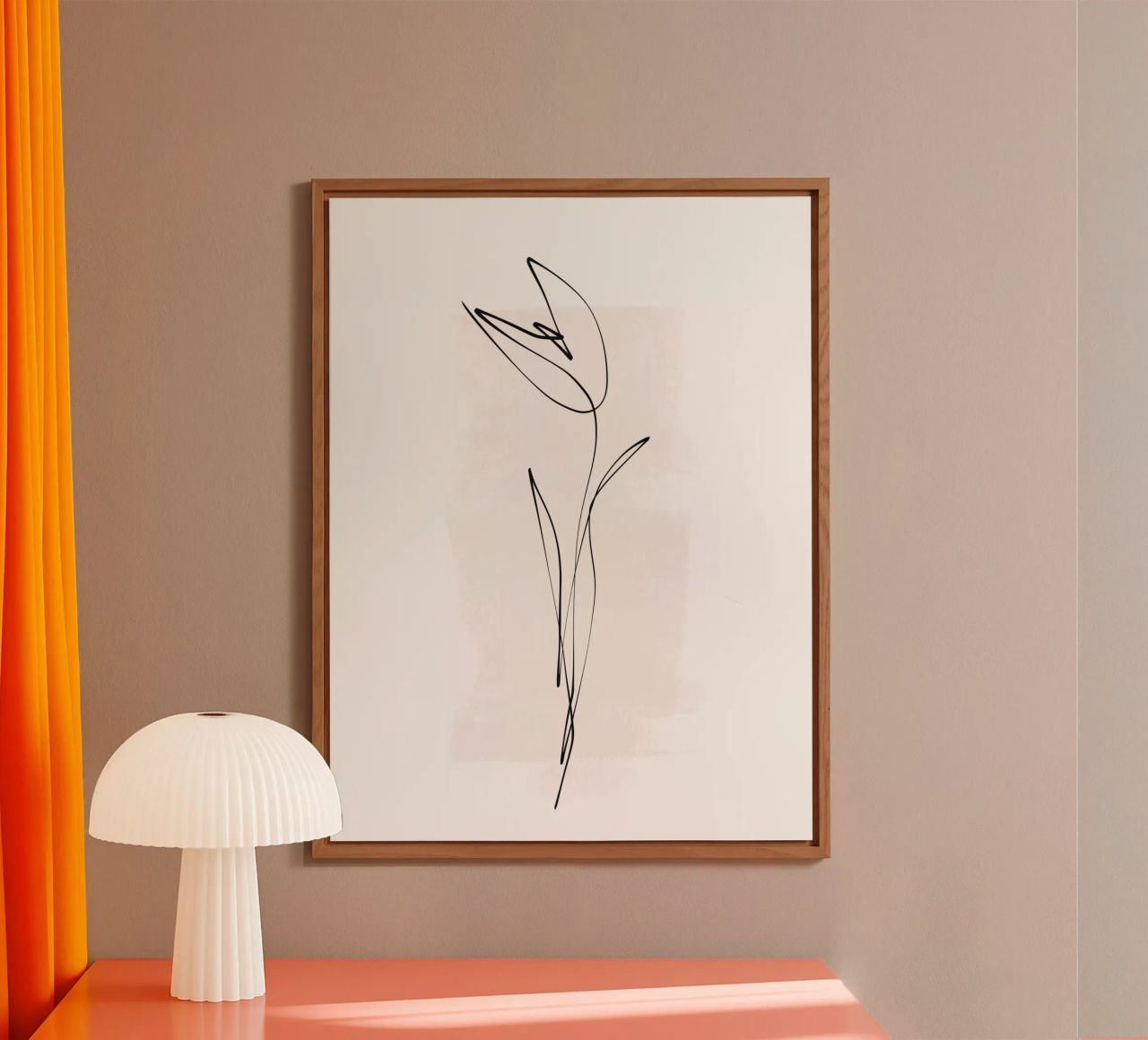 Tulip | Minimal Line Drawing alluminio dibond da sabidussi