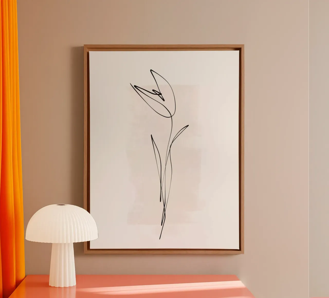 Tulip | Minimal Line Drawing canvas by sabidussi