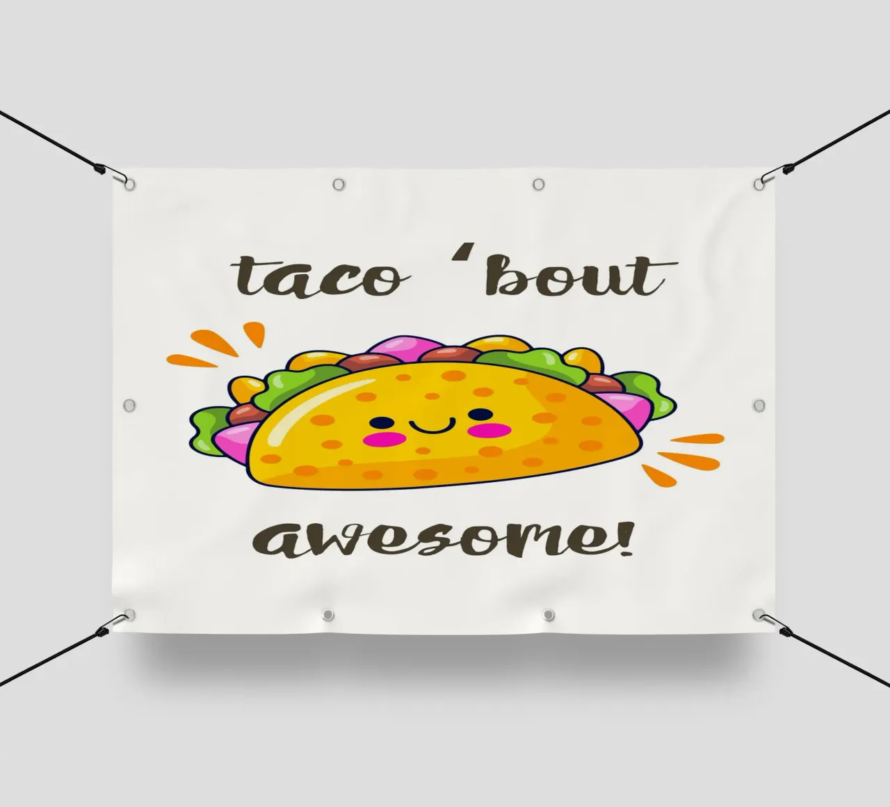 Taco 'bout awesome telo in pvc da PinkCandyWalls