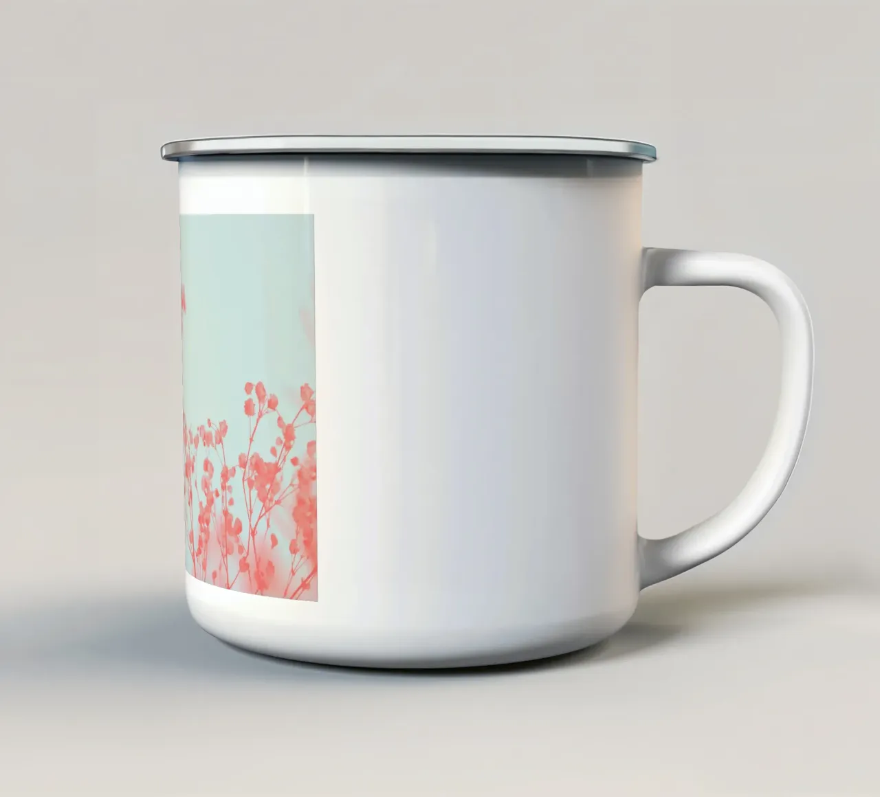 Le courage est dans la douceur mug en émail de Jana Leonenkov Art