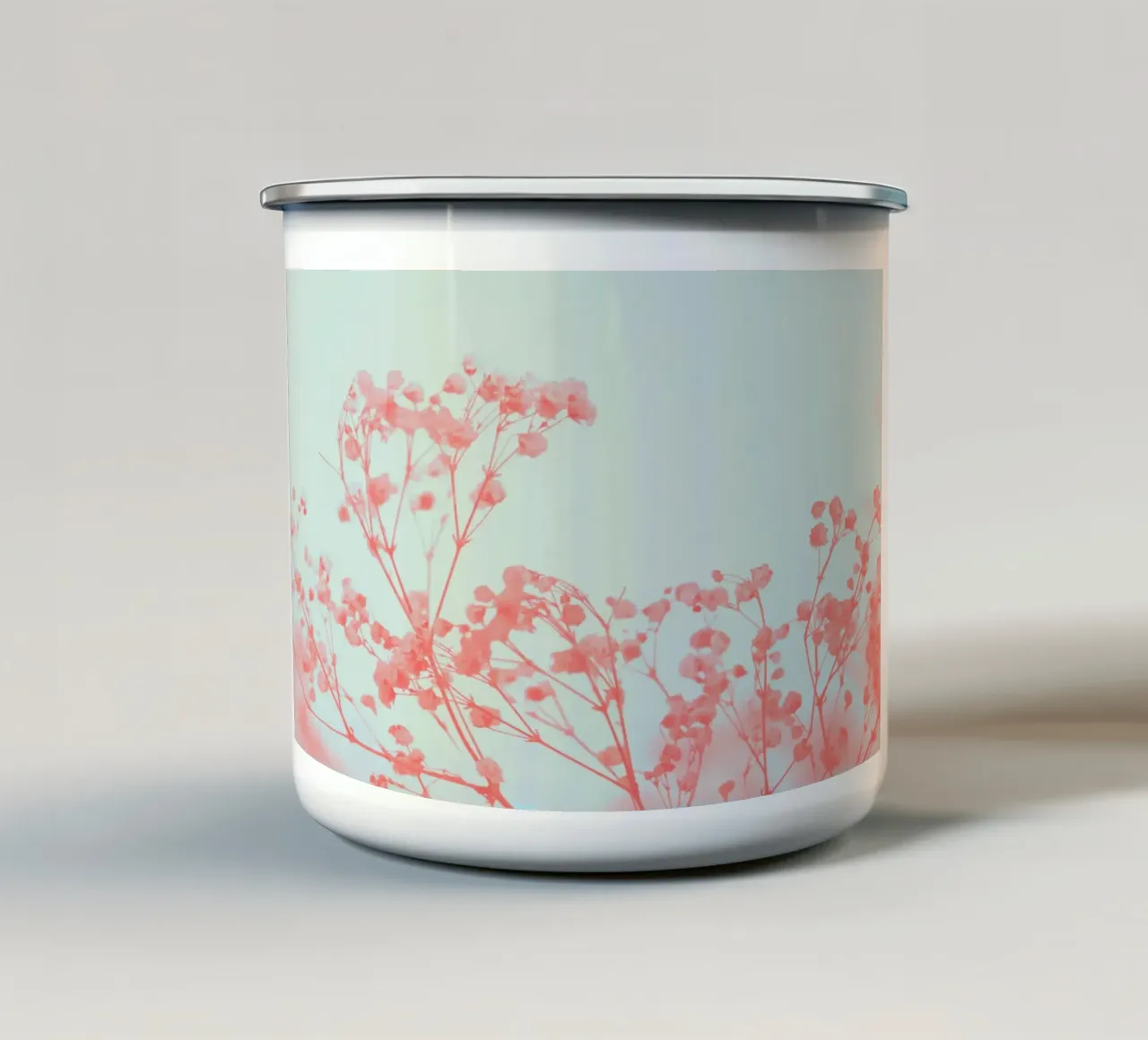 Le courage est dans la douceur mug en émail de Jana Leonenkov Art