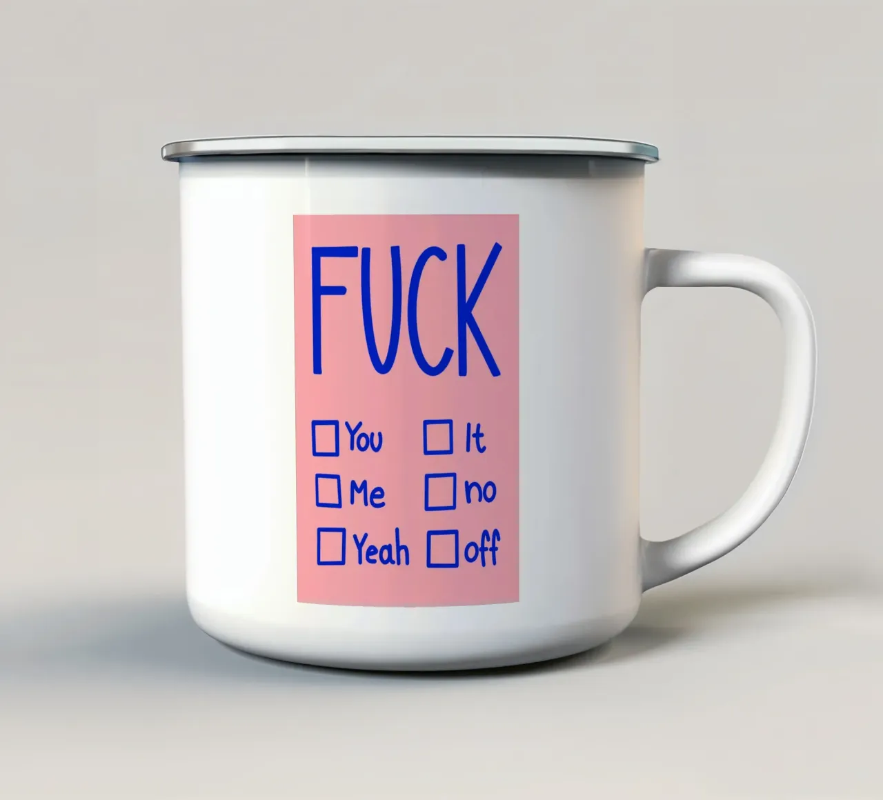 Fuck … 02 tazza in smalto da Art House