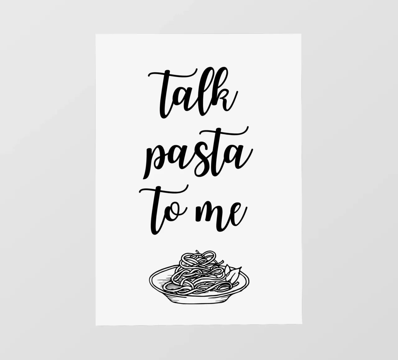 Talk pasta to me telo in pvc da PinkCandyWalls