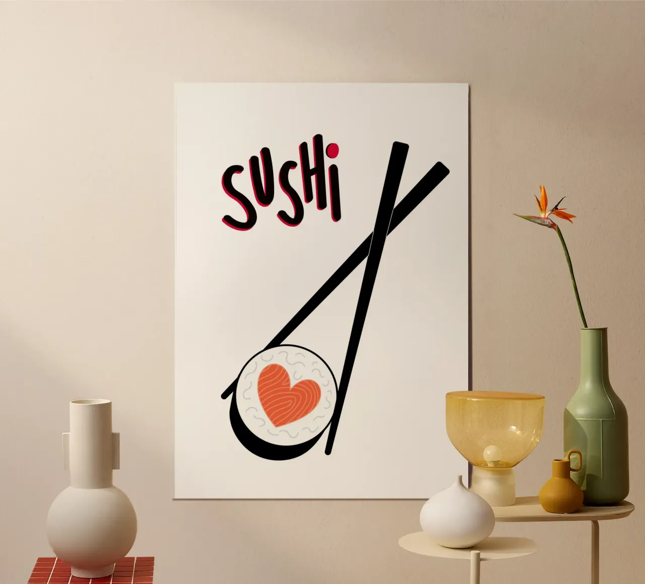 Sushi alluminio dibond da PinkCandyWalls