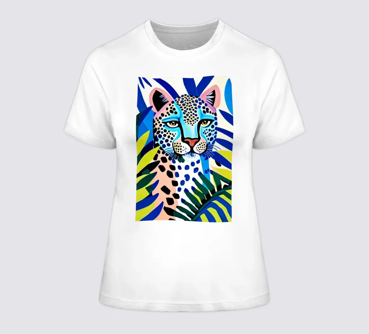 Classico colore blu leopardo t-shirt da donna da igoshartwrks